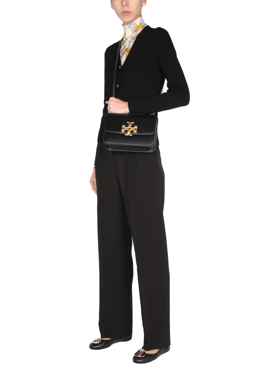 Regular Fit Trousers Black Compact Crepe