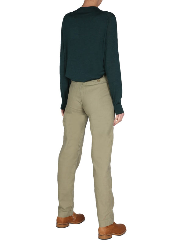 Regular Fit Jeans Military Green Cotton Trousers
