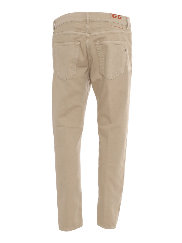 Dian Pants Beige Cotton Elastane Jean