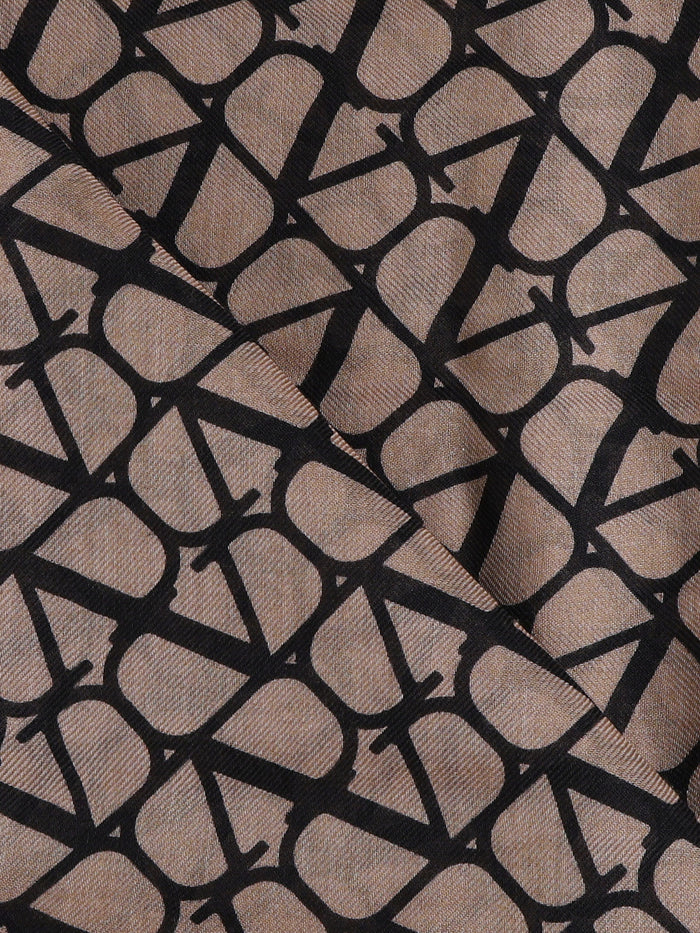 Valentino Garavani Scarfs Beige, Black Cashmere