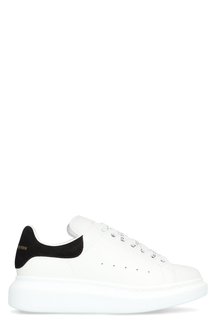 Alexander Mcqueen Leather Chunky Sneakers White Calf Trainers