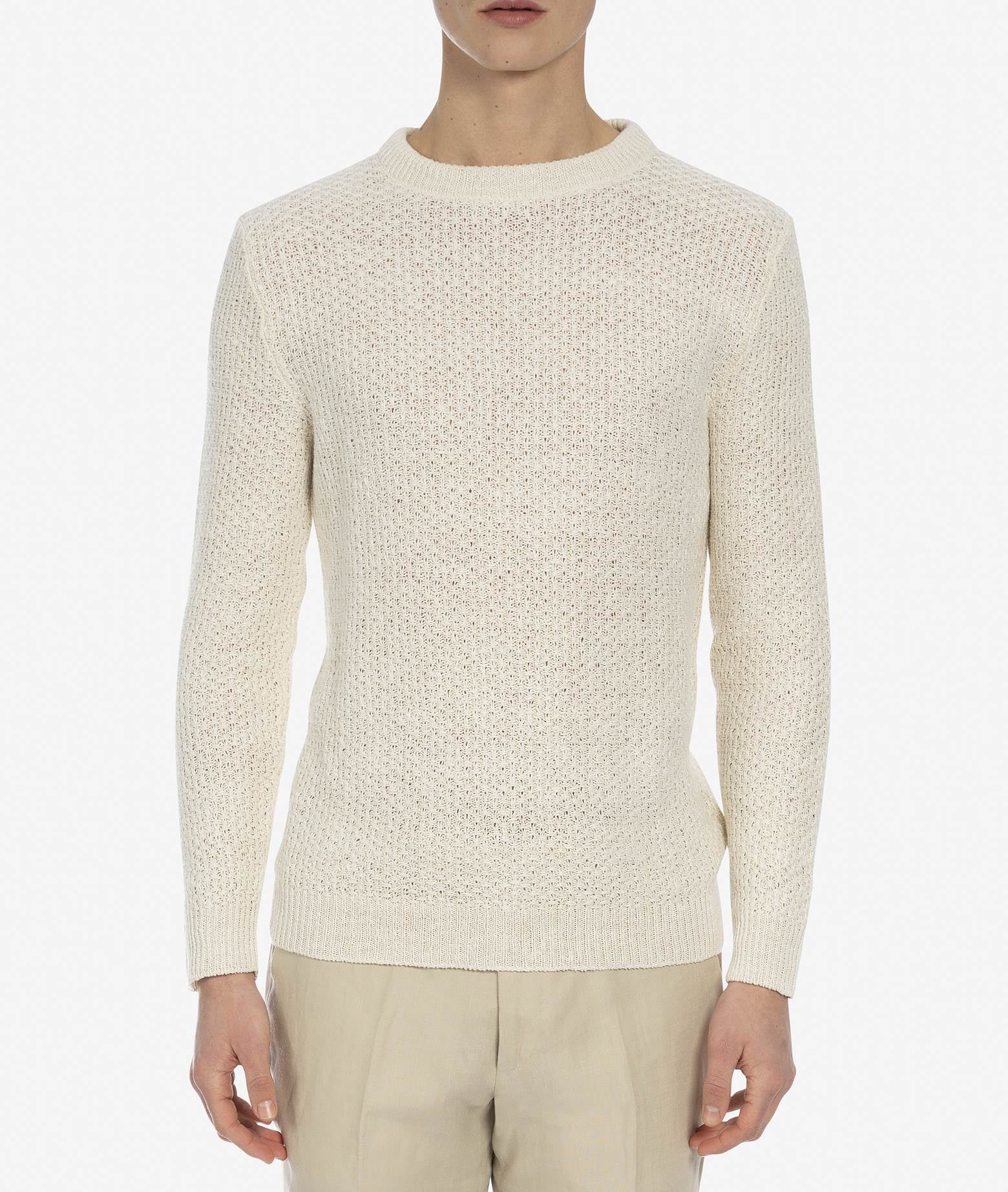 Wool And Silk Sweater Janeiro Ivory Maglieria Dis/lav Pesante