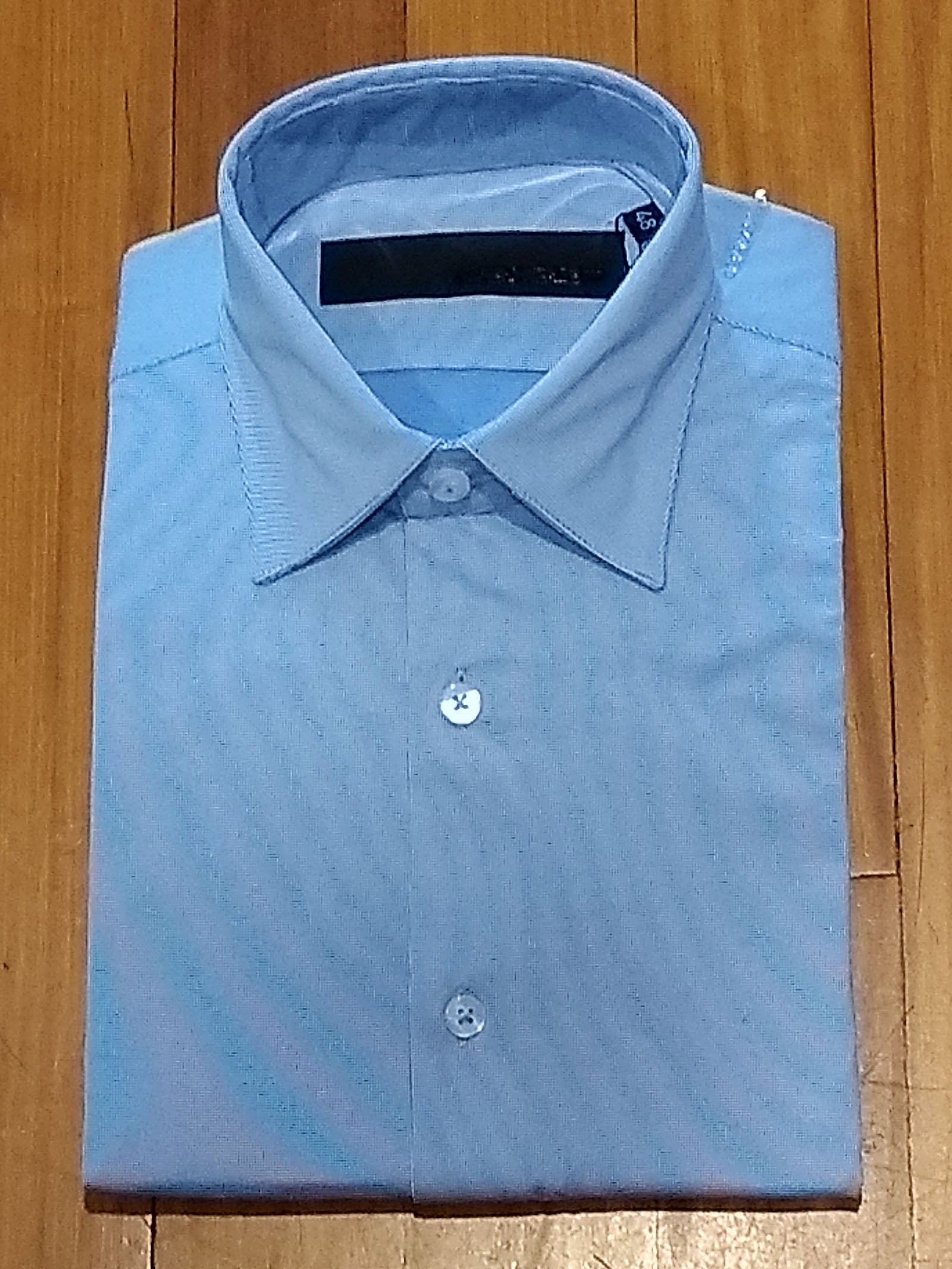 Oxford Jacquard Shirt Blue Polyamide