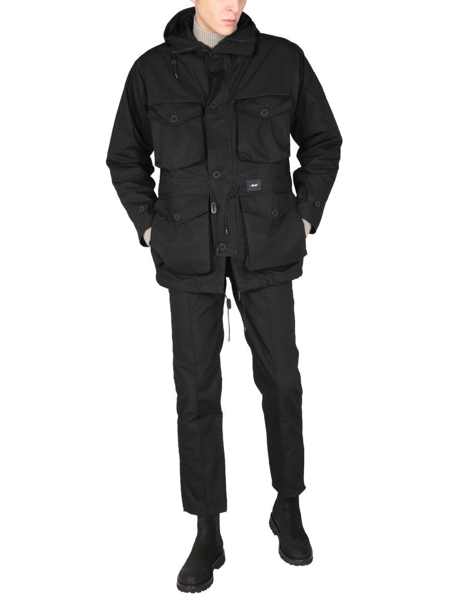 Pants With Logo Button Black Trousers
