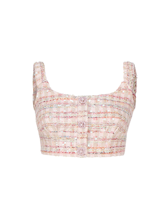 Self-Portrait Top Pink Polyester