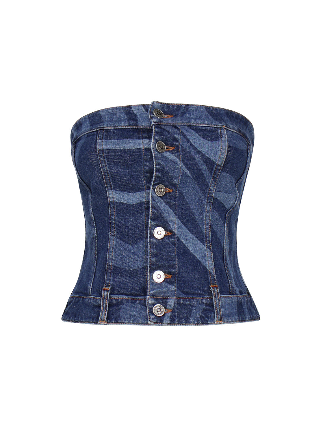 Pucci Top Blu/celeste Cotton Elastane