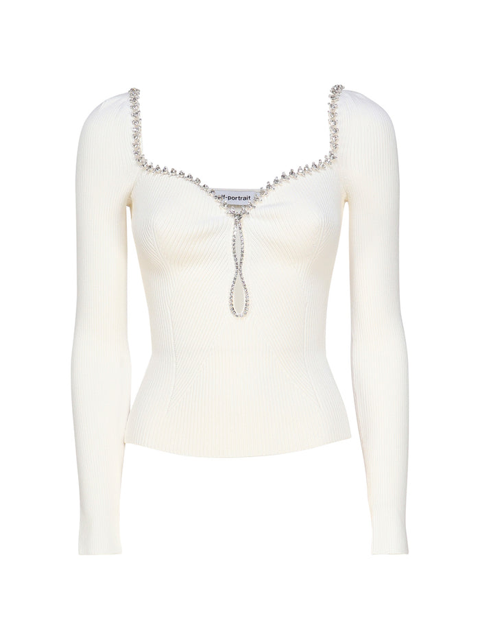 Self-Portrait Top White Vi Pes El