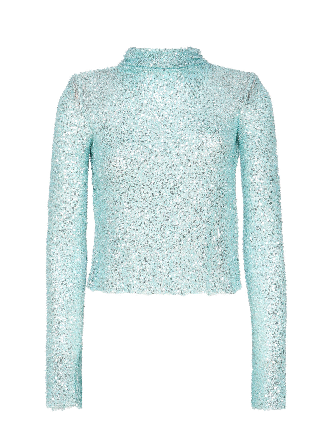 Self-Portrait Top Blue Polyamide