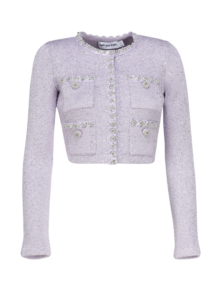 Self-Portrait Sweaters Lillac Polyester