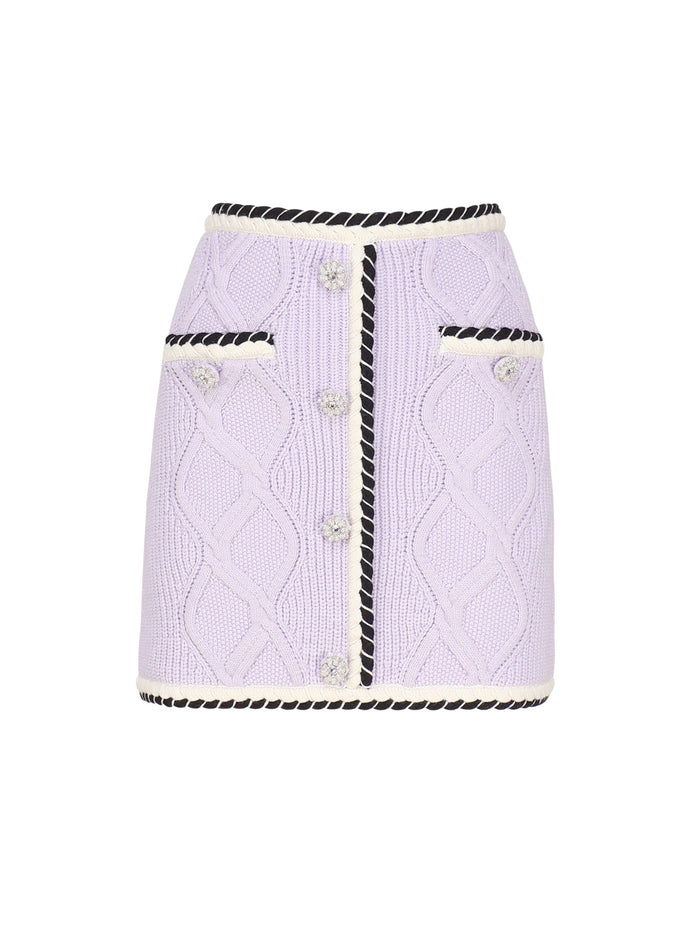 Self-Portrait Skirts Purple Pes Co Wo