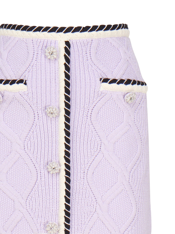 Self-Portrait Skirts Purple Pes Co Wo