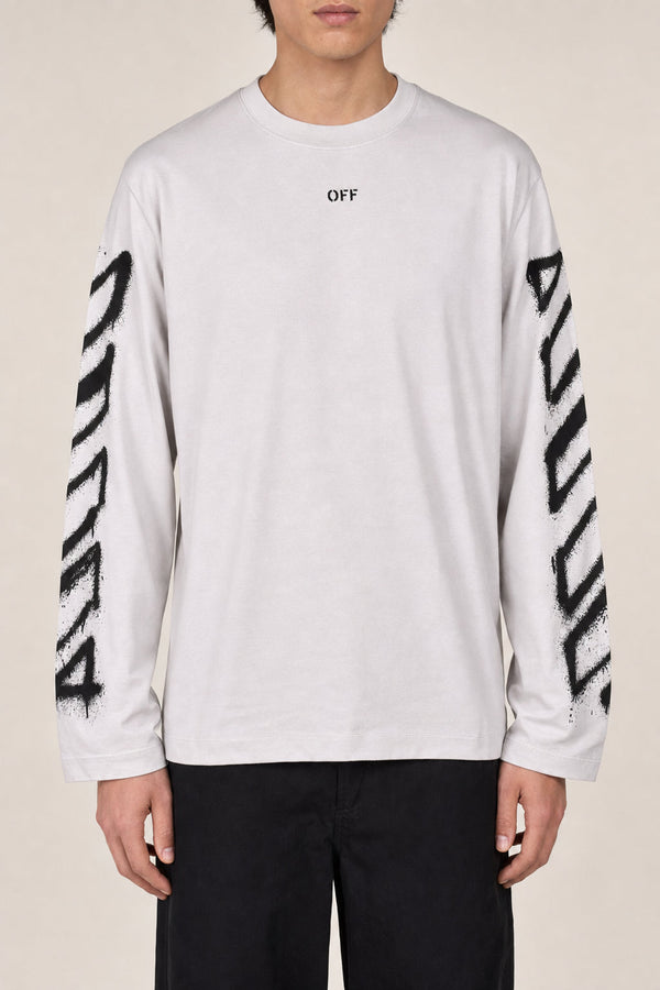 Off-White Mens Light Stone Cotton Longsleeve Shirt