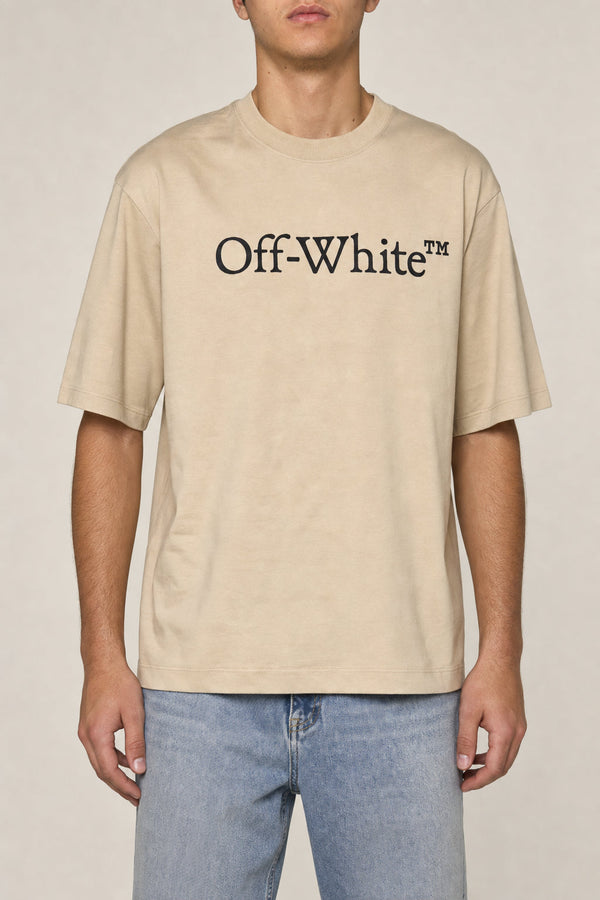 Off-White Mens Brown Rice Cotton T Shirt