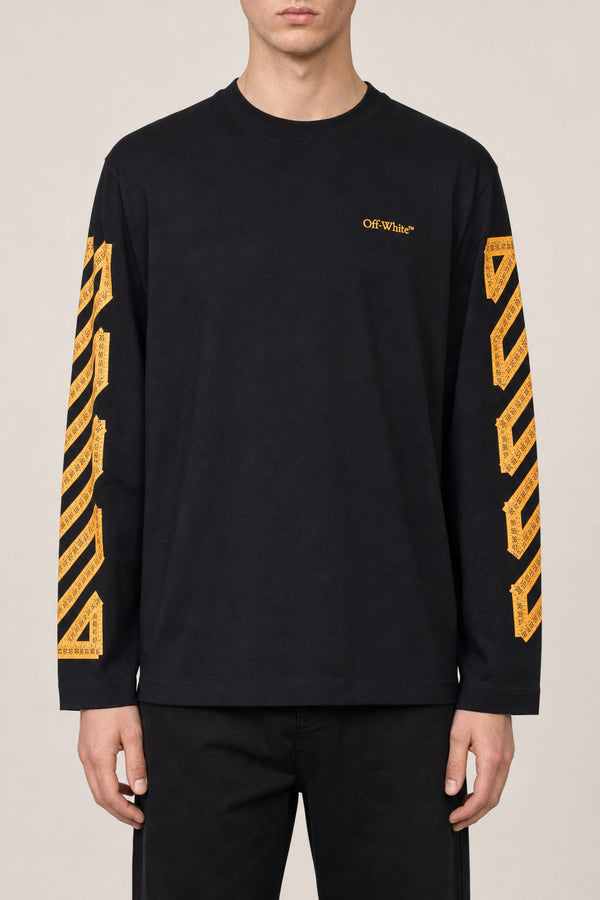 Off-White Mens Black Cotton Long Sleeve Shirt