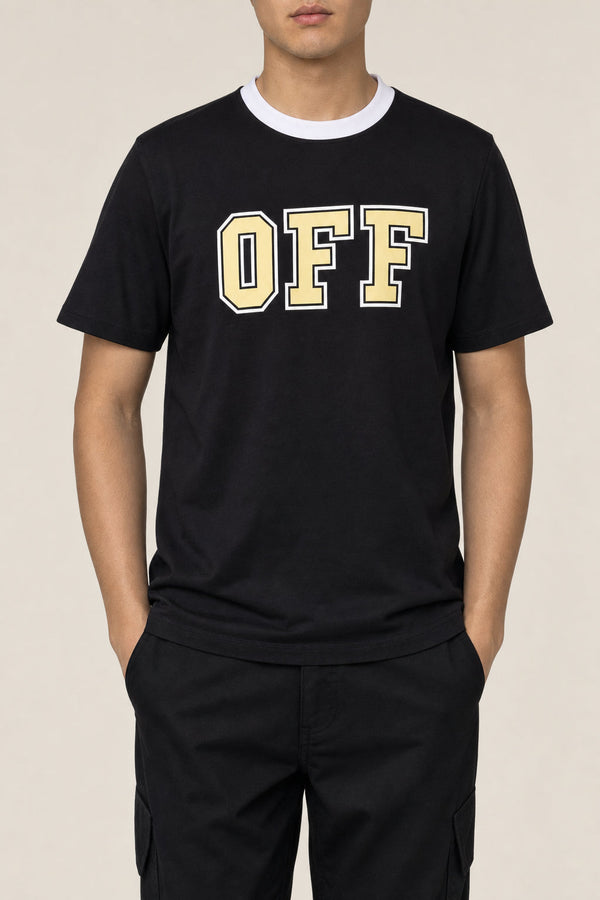 Off-White Mens Black Cotton Short Sleeve Shirt
