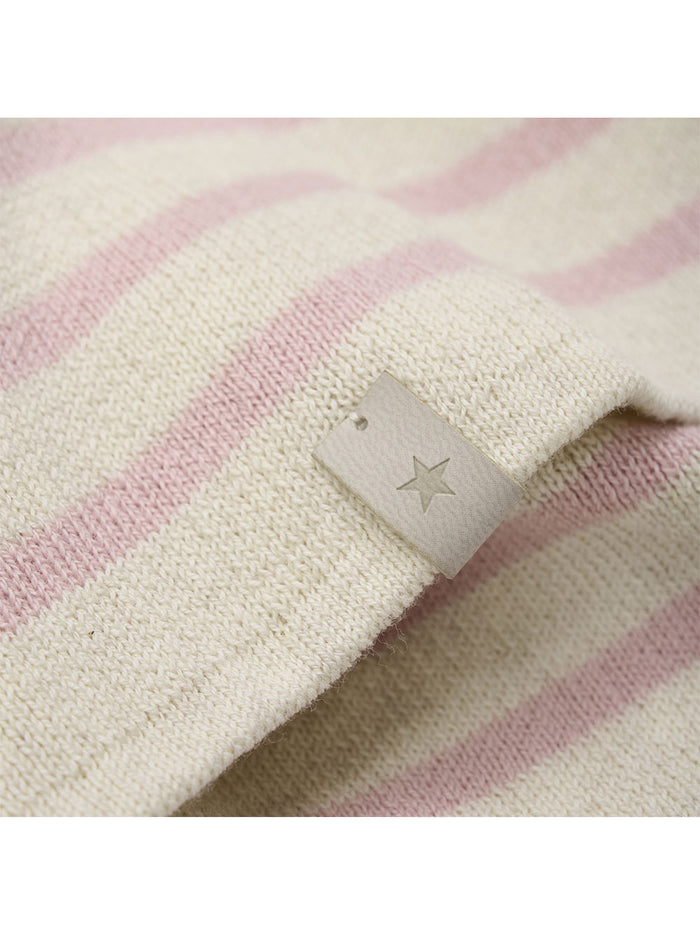 Beanie Striped Knit Pink & Purple Cappello