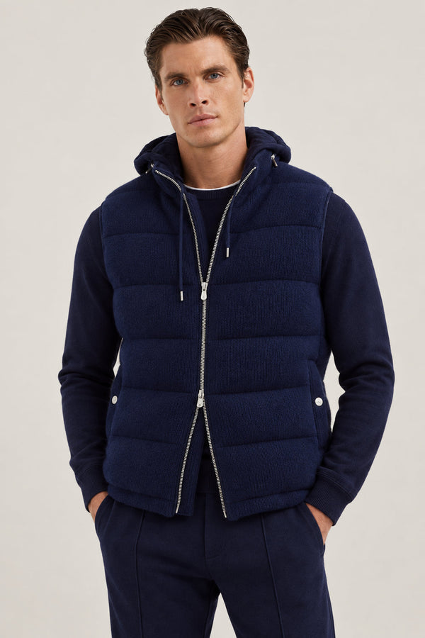Brunello Cucinelli Mens Dark Blue Wool Jacket Clothing