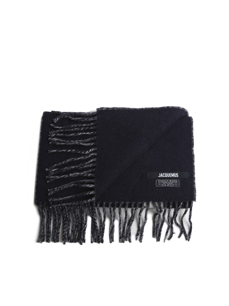 Jacquemus Scarfs Blue Virgin Wool