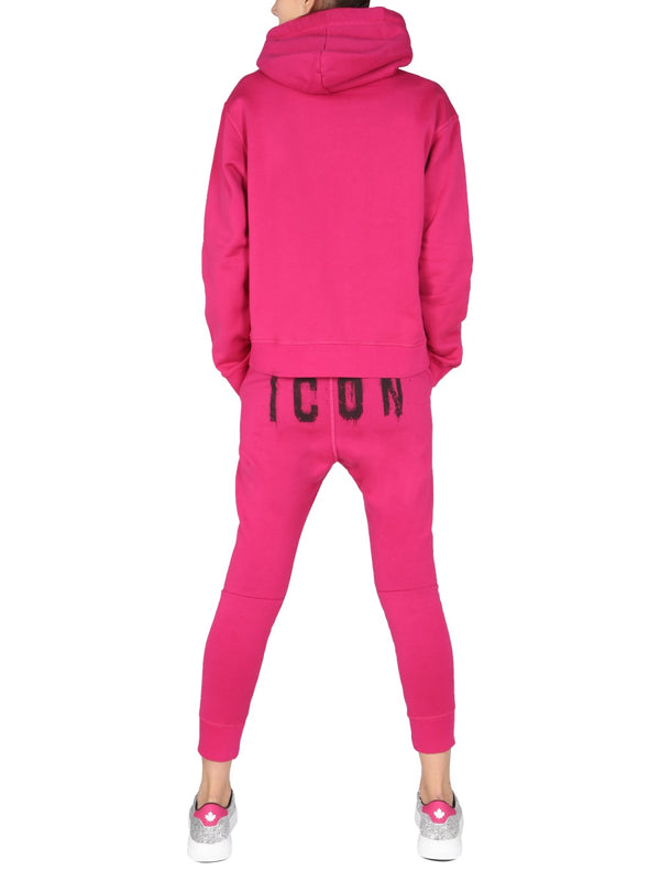 Icon Jogging Trousers Fuchsia Cotton