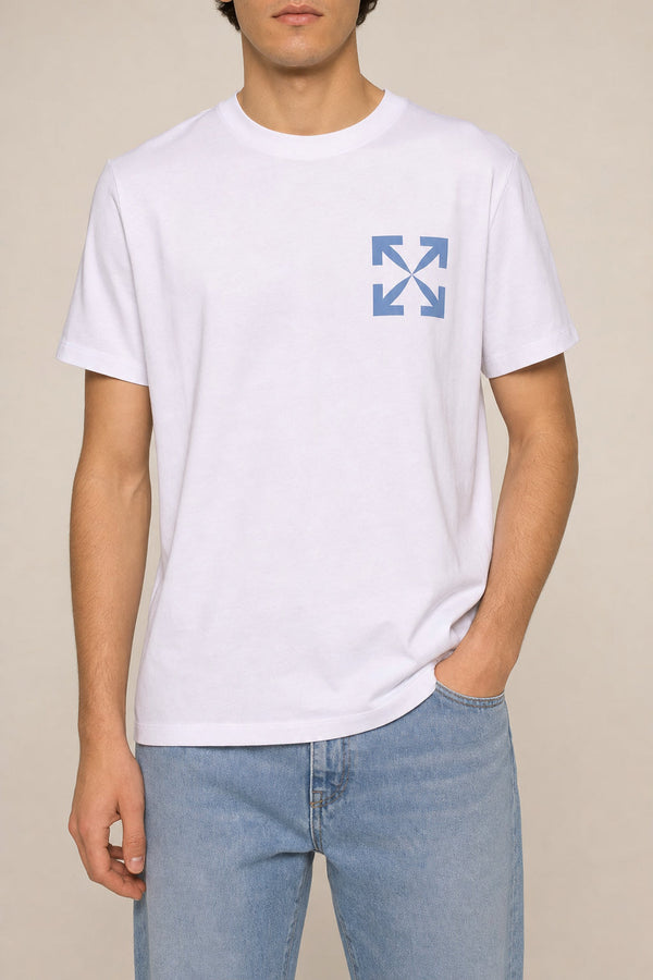 Off-White Mens White Cotton Graphic Shirt