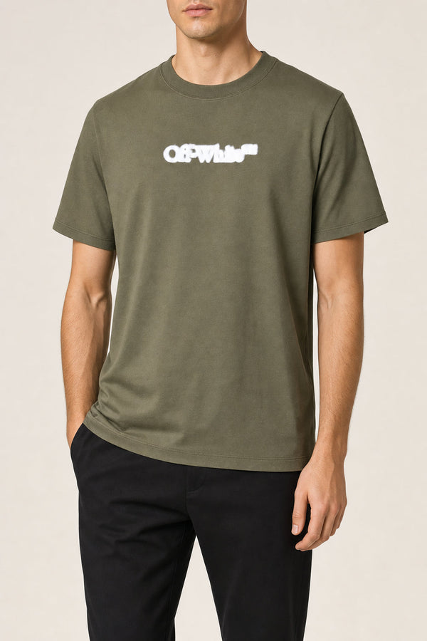 Off-White Mens Winter Moss Cotton Slim Shirt