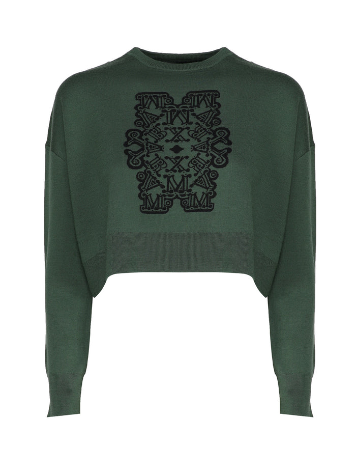 Max Mara Sweaters Green Virgin Wool