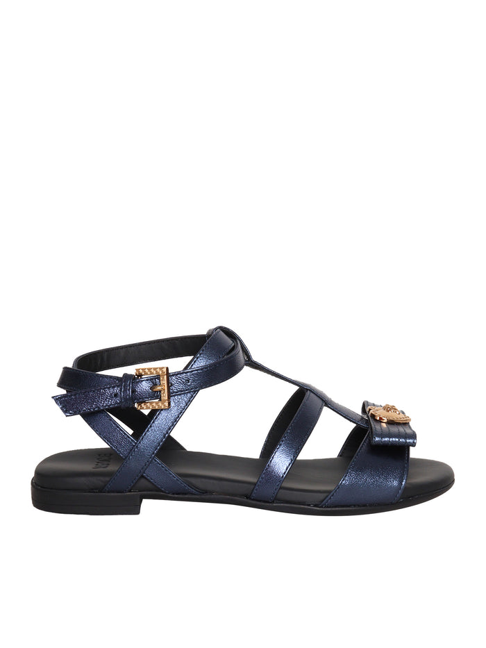 Blue Laminated Sandals