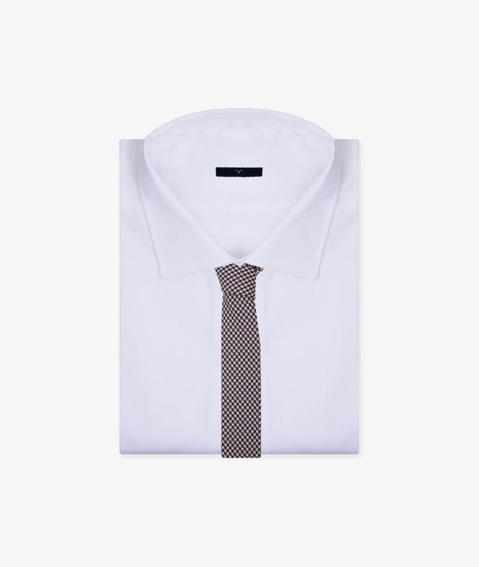 Tie Pied De Poule Navy Regimental
