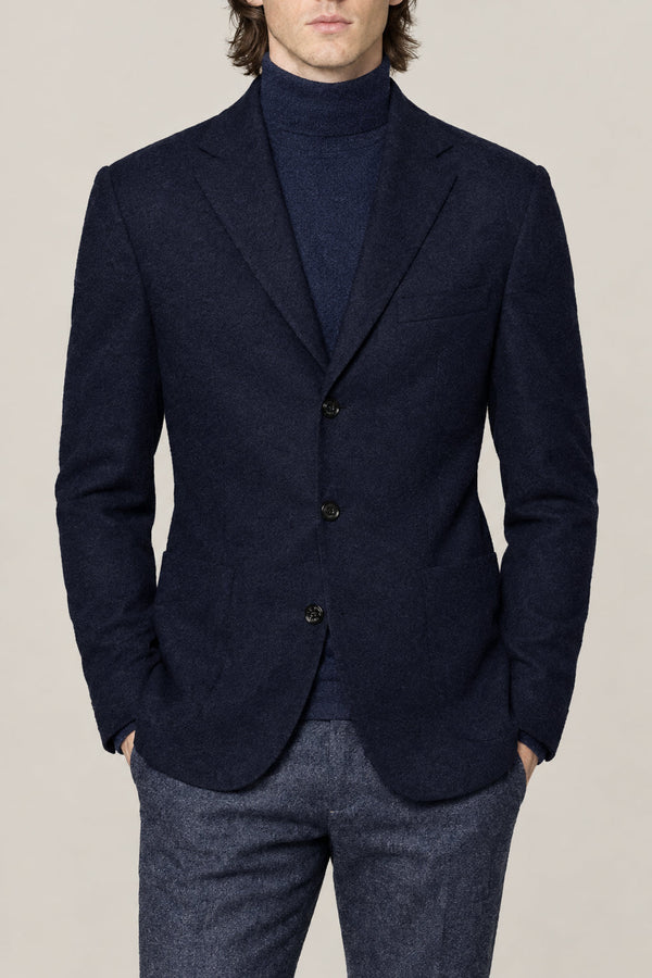 Brunello Cucinelli Mens Colorful Blue Wool Jacket Clothing