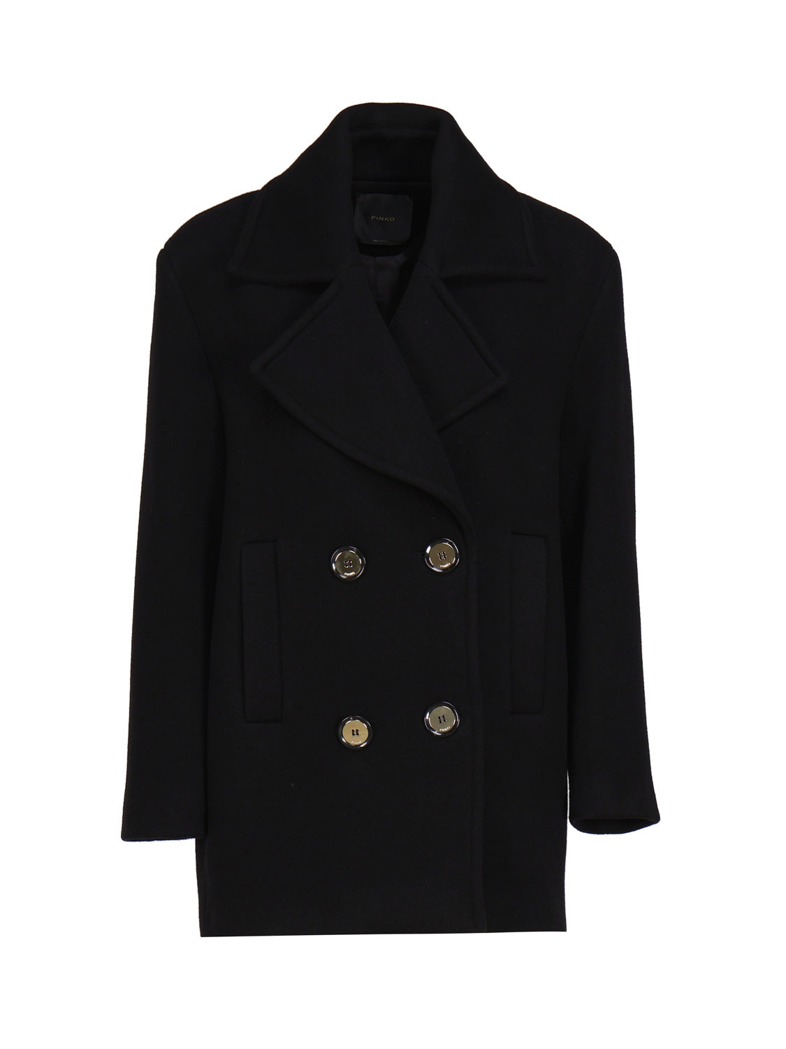 Pinko Coats Black Wool
