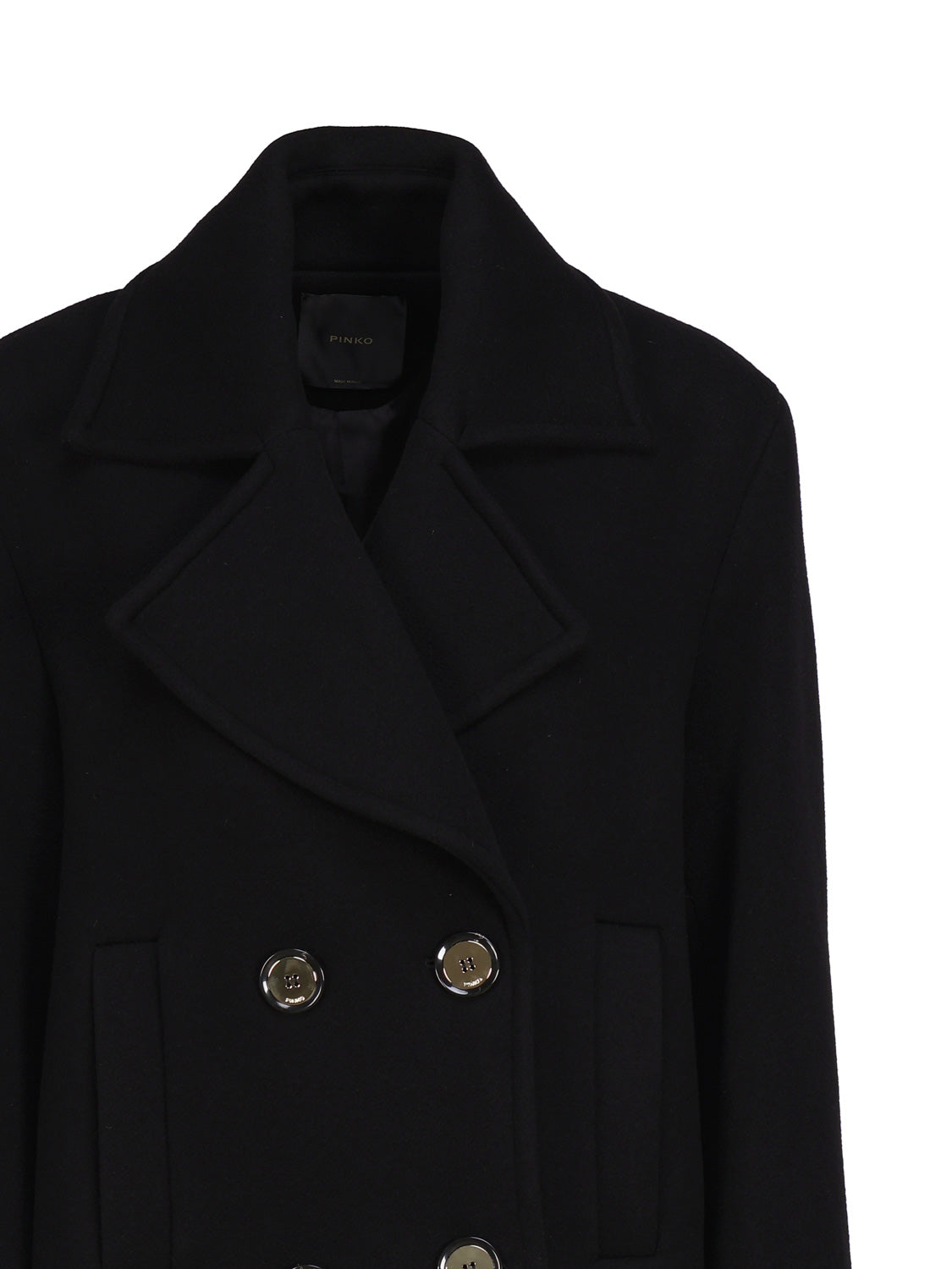 Pinko Coats Black Wool