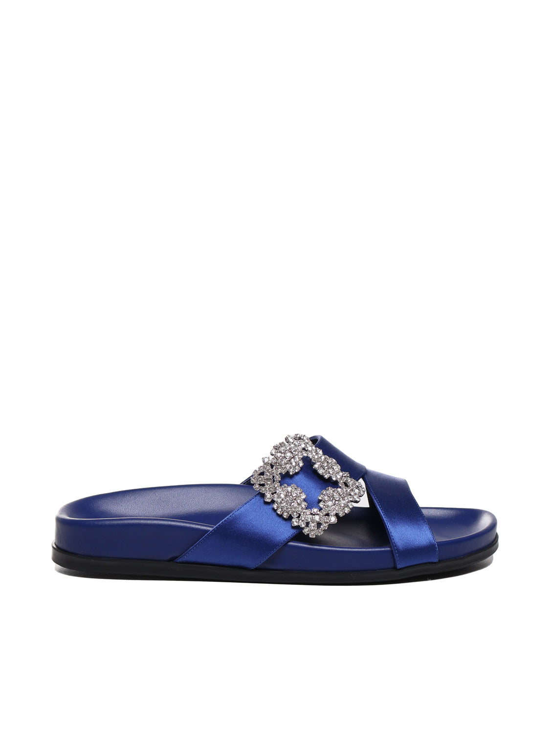 Manolo Blahnik Sandals Blue Satin