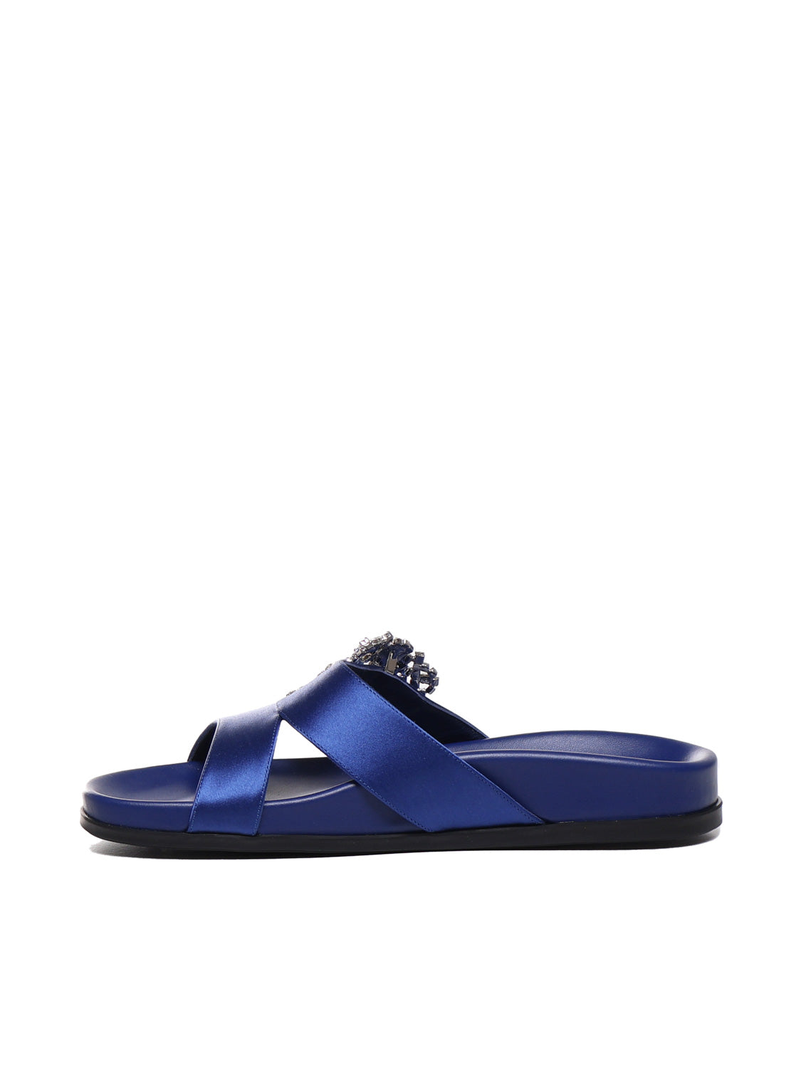 Manolo Blahnik Sandals Blue Satin