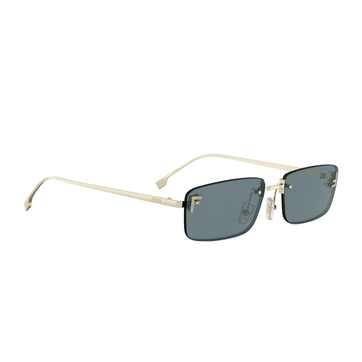 Fendi First Crystal Gold Metallo Sunglasses