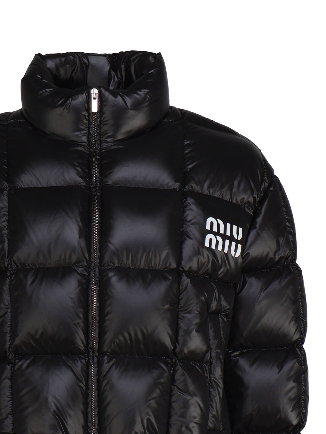 Miu Coats Black Polyamide