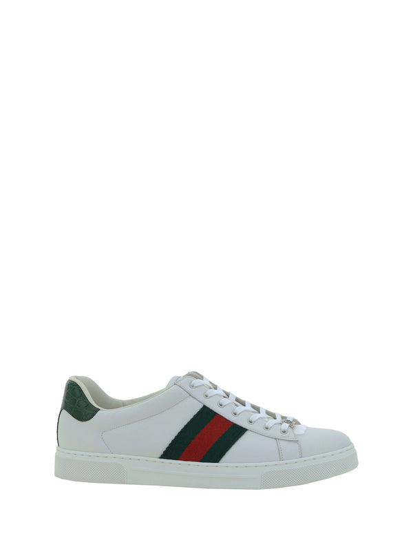Gucci Upper: 100% calf leather; Sole: 100% rubber sneaker in white