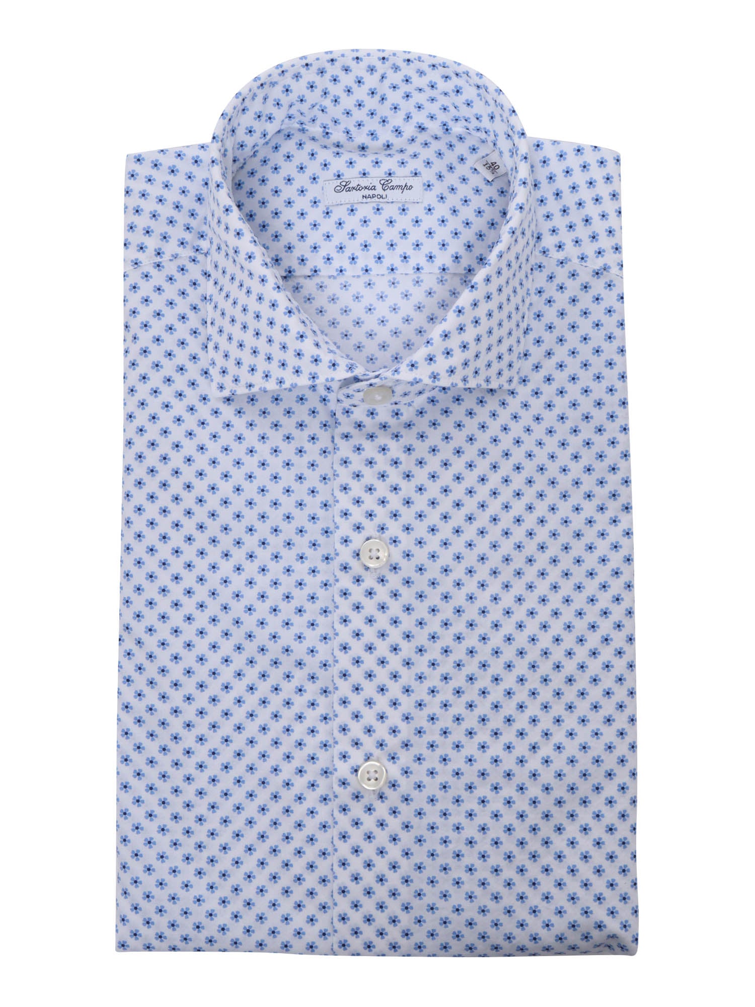 Light blue floral shirt Cotton