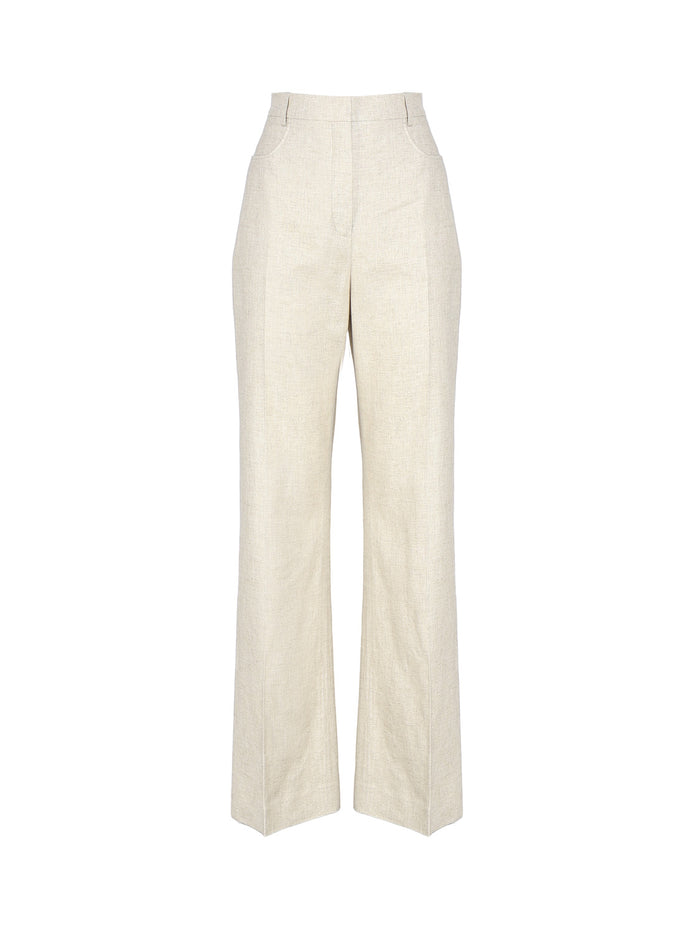 Jacquemus Trousers Beige Cotton