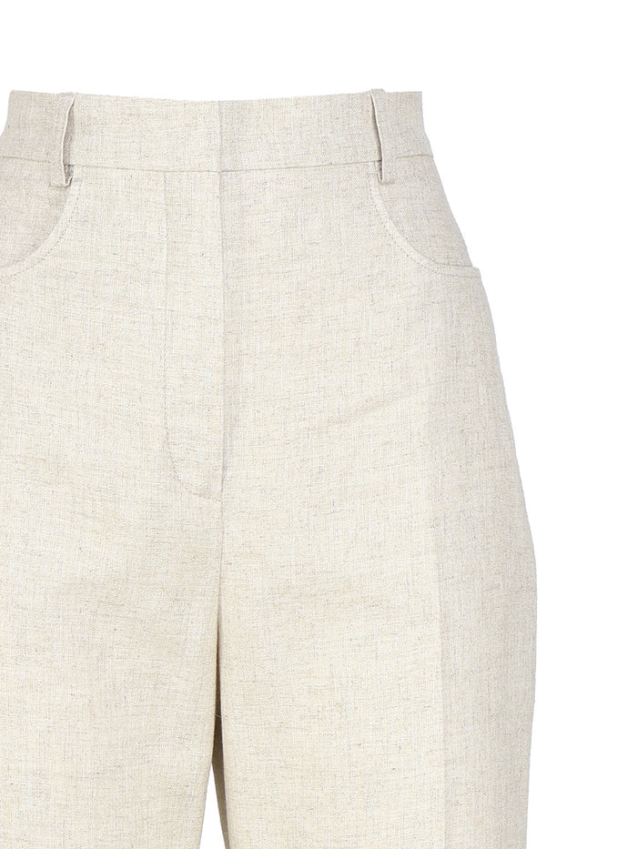 Jacquemus Trousers Beige Cotton