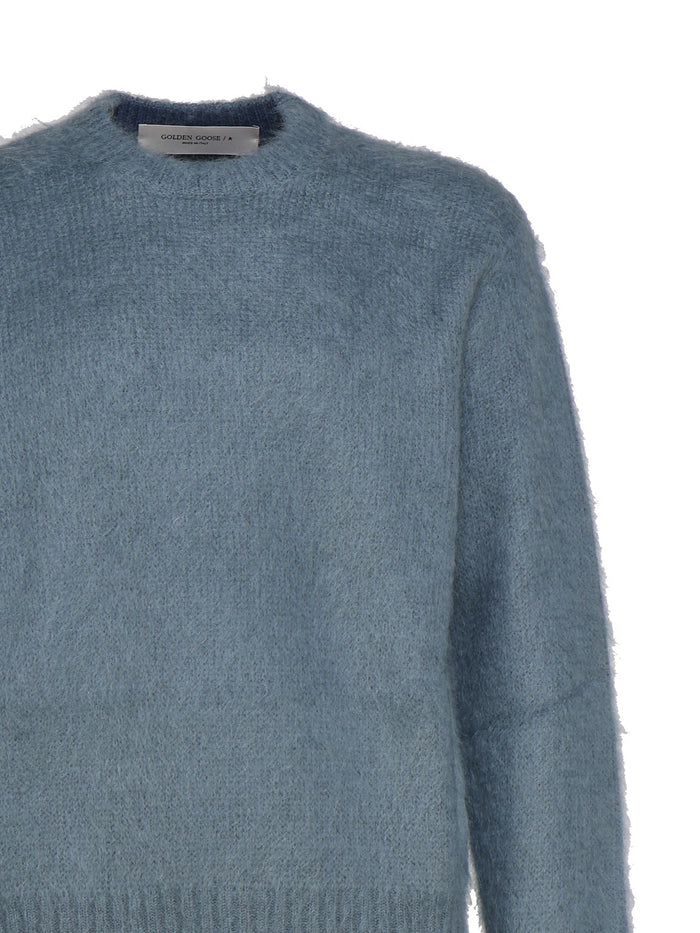 Golden Goose Sweaters Blue Mohair