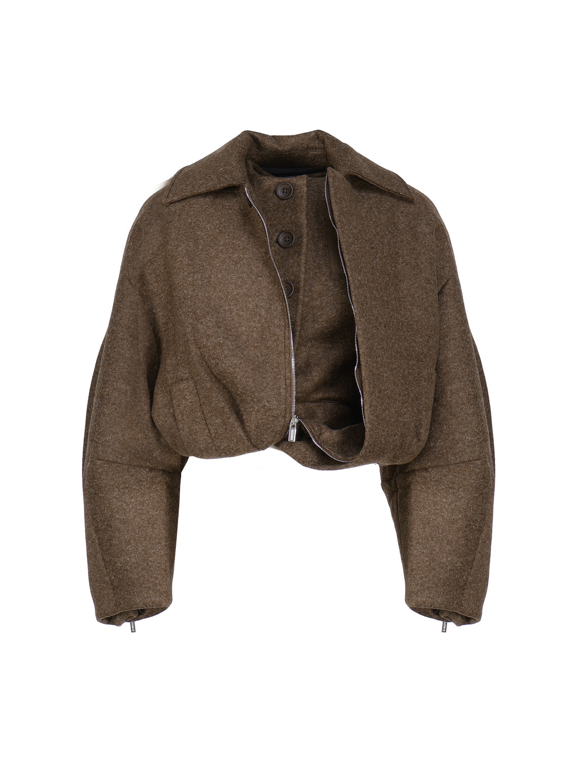 Jacquemus Coats Dark Brown Felt