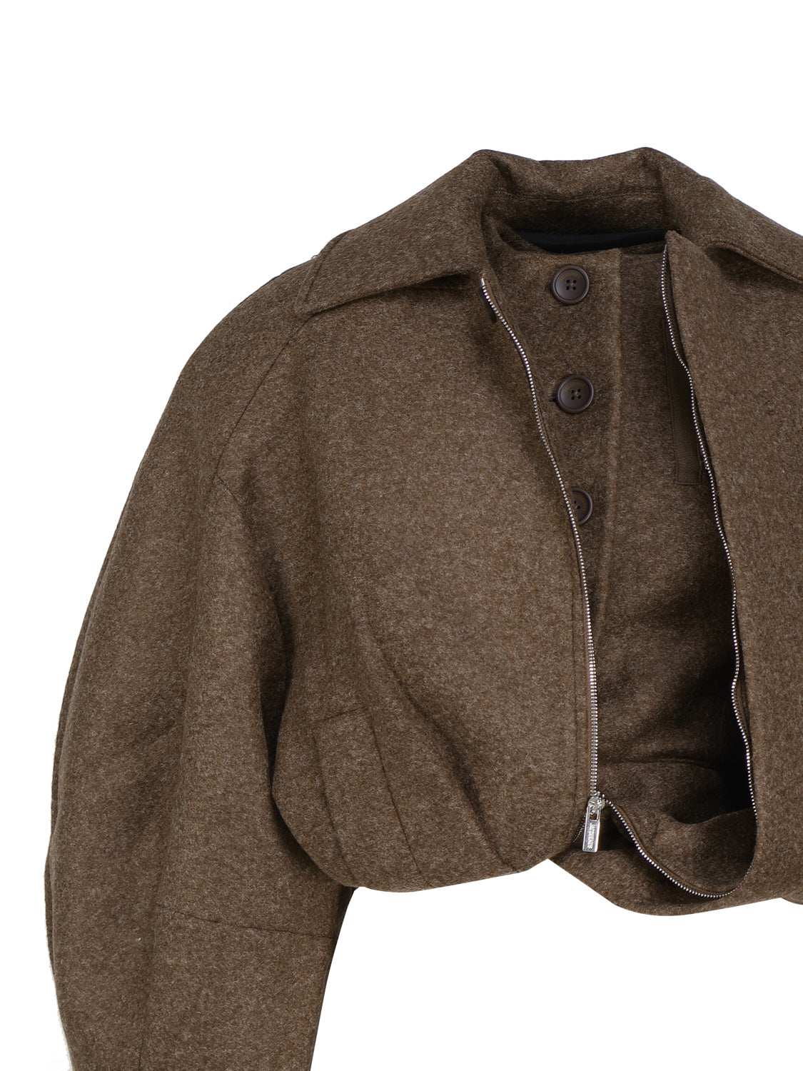 Jacquemus Coats Dark Brown Felt