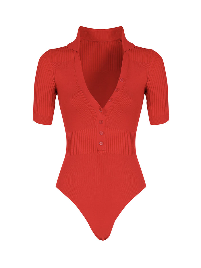 Jacquemus Top Dark Red Viscose Polyester