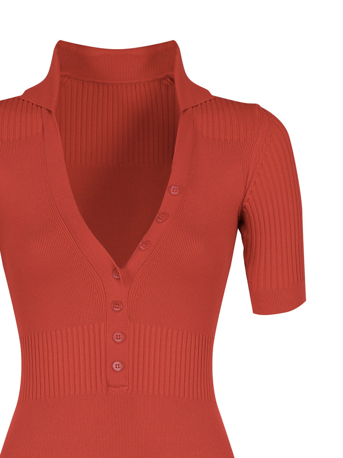 Jacquemus Top Dark Red Viscose Polyester