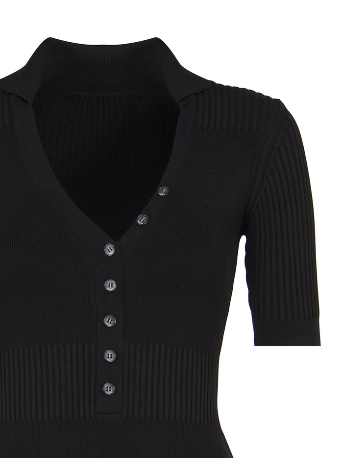 Jacquemus Top Black Viscose Polyester