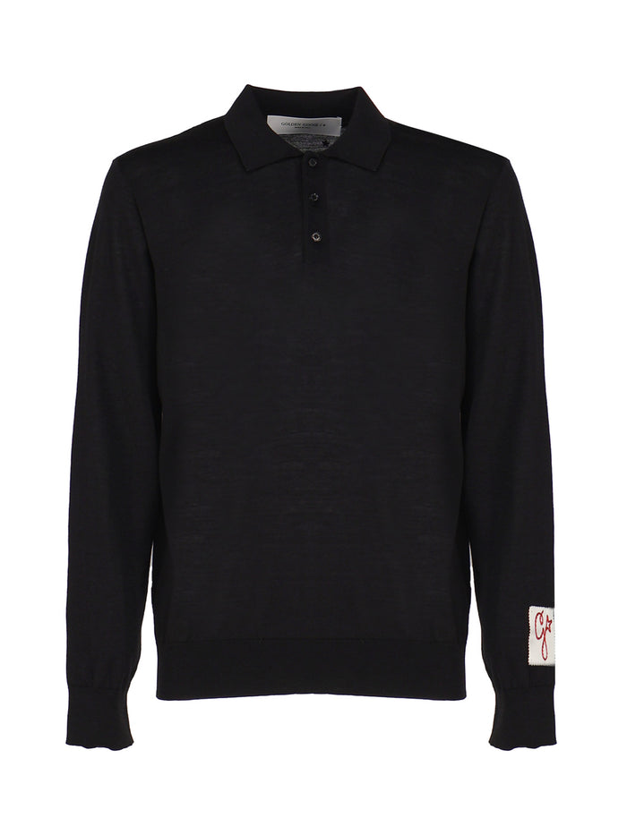 Golden Goose T-Shirts And Polos Black Virgin Wool