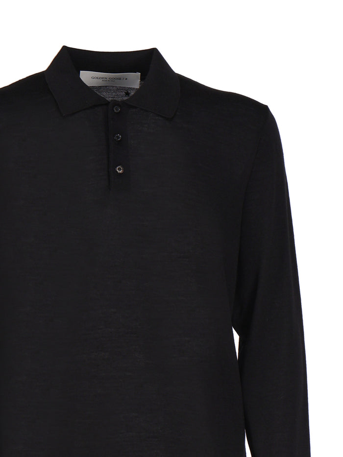 Golden Goose T-Shirts And Polos Black Virgin Wool