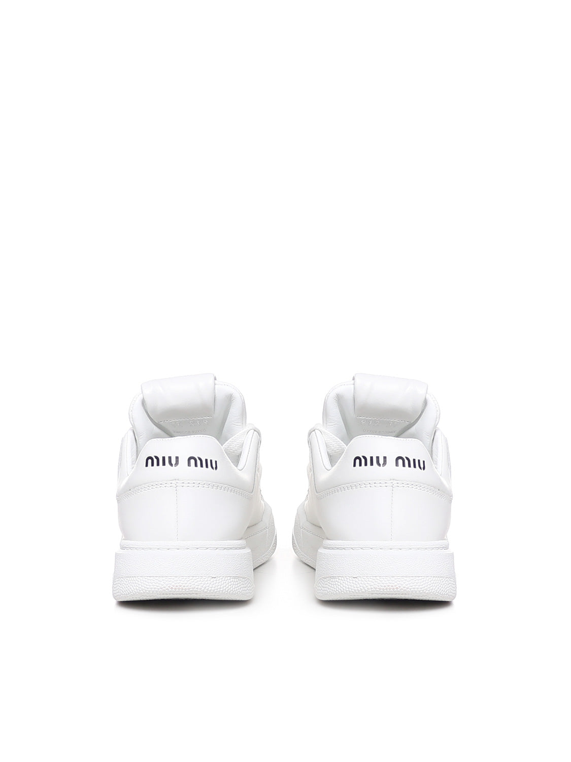 Miu Flat Shoes White Leather