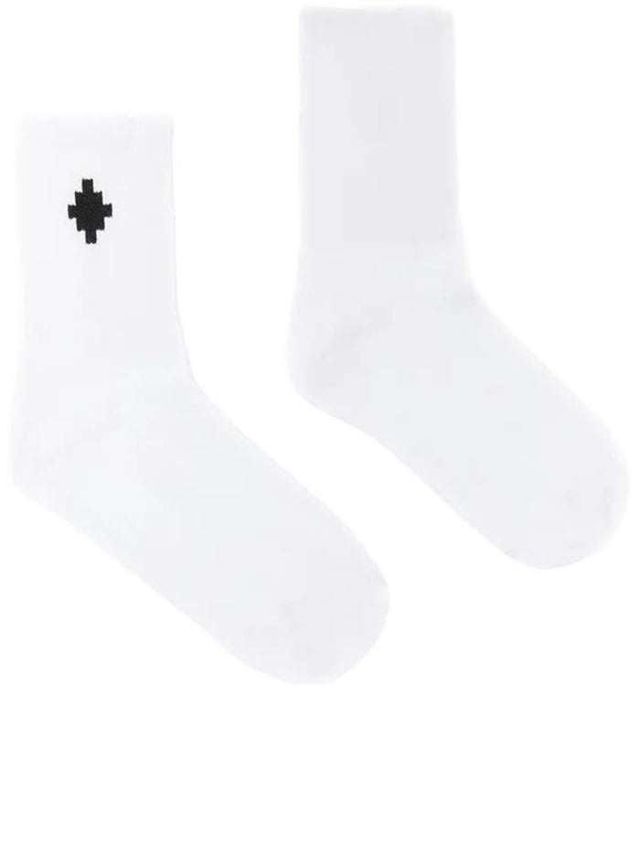 Cross Sideway Short Socks White Intimo