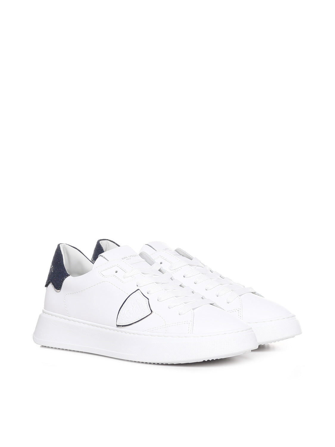 Philippe Model Sneakers White, Blue Leather